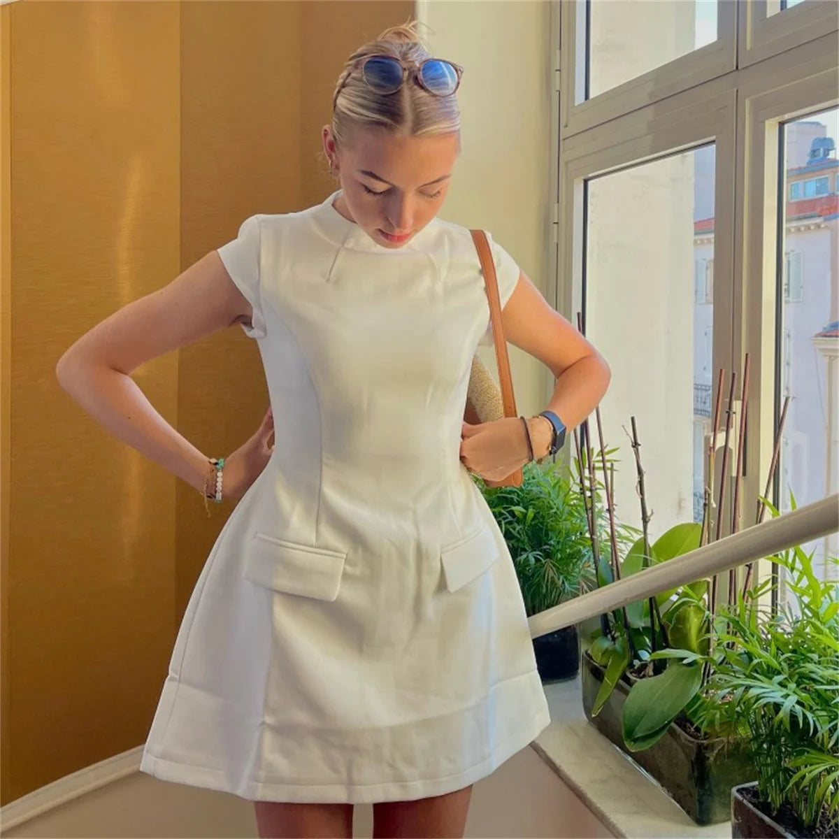 Hollow Mini Dress